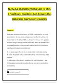 NUR2356 Multidimensional Care I &sol; MDC &NewLine;1 Final Exam  Questions And Answers Plus &NewLine;Rationales  Rasmussen University