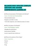 BALANCED BODY UPDATED COMPLETE&NewLine;QUESTIONS AND ANSWERS&NewLine;COMPREHENSIVE LEARNING KIT