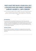 West Coast EMT Block 3 Exam Review &lpar;2026&sol;2027&rpar; &ndash; Entry-Level Emergency Medical Technician &lpar;NREMT&rpar; Preparation &vert; 100 Questions and Correct Answers