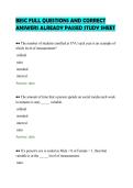 BESC FULL QUESTIONS AND CORRECT&NewLine;ANSWERS ALREADY PASSED STUDY SHEET