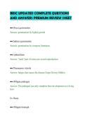 BESC UPDATED COMPLETE QUESTIONS&NewLine;AND ANSWERS PREMIUM REVIEW SHEET
