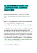 BIL 150 COMPLETE TEST BANK WITH&NewLine;ACCURATE ANSWERS AND EXPERT&NewLine;REVIEW NOTES