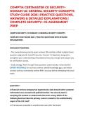 COMPTIA CERTMASTER CE SECURITY&plus; DOMAIN 1&period;0&colon; GENERAL SECURITY CONCEPTS STUDY GUIDE 2026 &vert; PRACTICE QUESTIONS&comma; ANSWERS & DETAILED EXPLANATIONS &vert; COMPLETE SECURITY&plus; CE ASSESSMENT PREP