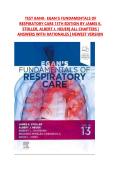 Test Bank - Egan's Fundamentals of Respiratory Care &lpar;13th Edition&rpar; by Stoller &lpar;All Chapters & Rationales&rpar;