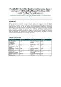 Florida Fire Sprinkler Contractor Licensing Exam &ndash; Florida Bureau of Fire Prevention Contractor II &ndash; 2026&sol;2027 Edition &ndash; Verified Questions and Answers