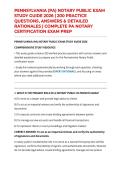 PENNSYLVANIA &lpar;PA&rpar; NOTARY PUBLIC EXAM STUDY GUIDE 2026&sol;2027 &vert; 200 PRACTICE QUESTIONS&comma; ANSWERS & DETAILED RATIONALES &vert; COMPLETE PA NOTARY CERTIFICATION EXAM PREP