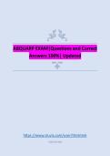 ABQUARP EXAM&vert;Questions and Correct Answers 100&percnt;&vert; Updated