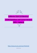 California CSLB C10 Electrical &NewLine; EXAM&vert;Questions and Correct Answers 100&percnt;&vert; Updated&NewLine;