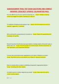 SUBASSESSMENT FINAL TEST EXAM QUESTIONS AND CORRECT &NewLine;ANSWERS &vert;2026&sol;2027 UPDATED &vert;GUARANTEED PASS&period; 