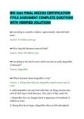 BIO 1500 FINAL MIZZOU CERTIFICATION&NewLine;STYLE ASSESSMENT COMPLETE QUESTIONS&NewLine;WITH VERIFIED SOLUTIONS