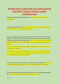 MISSOURI CLASS E LICENSE STUDY GUIDE EXAM QUESTIONS &NewLine;AND CORRECT ANSWERS &vert;2026&sol;2027 UPDATED &NewLine;&vert;GUARANTEED PASS&period; 