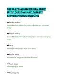 BIO 1500 FINAL MIZZOU EXAM SCRIPT&NewLine;TESTED QUESTIONS AND CORRECT&NewLine;ANSWERS PREMIUM RESOURCE