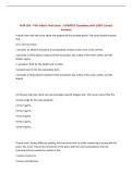 NUR 509 - FNP Adults Final Exam &vert; UPDATED Questions with 100&percnt; Correct Answers