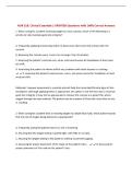 NUR 518&colon; Clinical Essentials &vert; UPDATED Questions with 100&percnt; Correct Answers&NewLine;