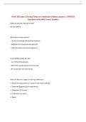 NURS 326 Exam 1 Nursing Today and Healthcare Delivery Systems &vert; UPDATED Questions with 100&percnt; Correct Answers
