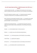 Nurs 465- Mental Health and Illness &vert; UPDATED Questions with 100&percnt; Correct Answers