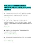 BLACK SEAL EXAMPREP VERIFIED&NewLine;QUESTIONS AND SOLUTIONS FULL STUDY&NewLine;PACKAGE