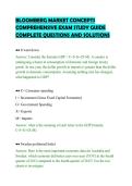 BLOOMBERG MARKET CONCEPTS&NewLine;COMPREHENSIVE EXAM STUDY GUIDE&NewLine;COMPLETE QUESTIONS AND SOLUTIONS