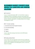 BLOOMBERG MARKET CONCEPTS EXAM&NewLine;REVIEW FULL QUESTIONS AND VERIFIED&NewLine;SOLUTIONS