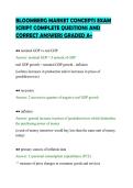 BLOOMBERG MARKET CONCEPTS EXAM&NewLine;SCRIPT COMPLETE QUESTIONS AND&NewLine;CORRECT ANSWERS GRADED A&plus;