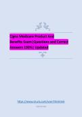 Cigna Medicare Product And Benefits Exam&vert;Questions and Correct Answers 100&percnt;&vert; Updated