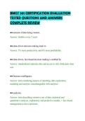 BMGT 301 CERTIFICATION EVALUATION&NewLine;TESTED QUESTIONS AND ANSWERS&NewLine;COMPLETE REVIEW