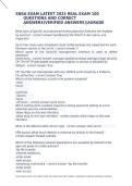 SNSA EXAM LATEST 2023 REAL EXAM 100 QUESTIONS AND CORRECT ANSWERS
