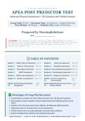 APEA Post Predictor Test 2026 &vert; 150 Verified Questions with Detailed Rationales &vert; NR 509 Advanced Physical Assessment &vert; Pass Guaranteed