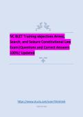 NC BLET Training objectives Arrest&comma; Search&comma; and Seizure Constitutional Law Exam&vert;Questions and Correct Answers 100&percnt;&vert; Updated