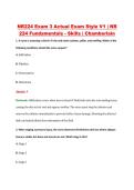 NR224 Exam 3 Actual Exam Style V1 &vert; NR &NewLine;224 Fundamentals - Skills &vert; Chamberlain