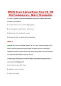 NR224 Exam 3 Actual Exam Style V2 &vert; NR &NewLine;224 Fundamentals - Skills &vert; Chamberlain