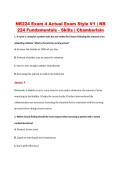 NR224 Exam 4 Actual Exam Style V1 &vert; NR &NewLine;224 Fundamentals - Skills &vert; Chamberlain 