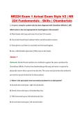 NR224 Exam 1 Actual Exam Style V2 &vert; NR &NewLine;224 Fundamentals - Skills &vert; Chamberlain 