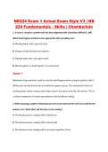 NR224 Exam 1 Actual Exam Style V3 &vert; NR &NewLine;224 Fundamentals - Skills &vert; Chamberlain 