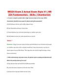 NR224 Exam 2 Actual Exam Style V1 &vert; NR &NewLine;224 Fundamentals - Skills &vert; Chamberlain