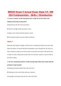 NR224 Exam 2 Actual Exam Style V3 &vert; NR &NewLine;224 Fundamentals - Skills &vert; Chamberlain 