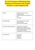 Ch&period;10-2 Principles of Marketing Exam&NewLine;Questions and Answers with Verified&NewLine;Solutions &vert; Latest Updated 2026&NewLine;
