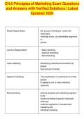 CH&period;6 Principles of Marketing Exam Questions&NewLine;and Answers with Verified Solutions &vert; Latest&NewLine;Updated 2026