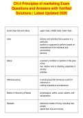 CH&period;4 Principles of marketing Exam&NewLine;Questions and Answers with Verified&NewLine;Solutions &vert; Latest Updated 2026