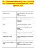 CH&period;3 Principles of Marketing Exam Questions&NewLine;and Answers with Verified Solutions &vert; Latest&NewLine;Updated 2026