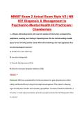 NR607 Exam 2 Actual Exam Style V2 &vert; NR &NewLine;607 Diagnosis & Management in &NewLine;Psychiatric-Mental Health III Practicum &vert; &NewLine;Chamberlain