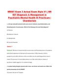 NR607 Exam 3 Actual Exam Style V1 &vert; NR &NewLine;607 Diagnosis & Management in &NewLine;Psychiatric-Mental Health III Practicum &vert; &NewLine;Chamberlain 