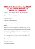 NR667 Week 10 Actual Exam Style V2 &vert; NR &NewLine;667 FNP Capstone Practicum and &NewLine;Intensive CEA &vert; Chamberlain