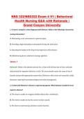 NSG 322&sol;NSG322 Exam 4 V1 &vert; Behavioral &NewLine;Health Nursing Q&A with Rationale &vert; &NewLine;Grand Canyon University 