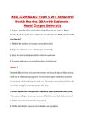 NSG 322&sol;NSG322 Exam 3 V1 &vert; Behavioral &NewLine;Health Nursing Q&A with Rationale &vert; &NewLine;Grand Canyon University