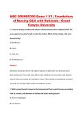 NSG 300&sol;NSG300 Exam 1 V3 &vert; Foundations &NewLine;of Nursing Q&A with Rationale &vert; Grand &NewLine;Canyon University 
