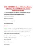 NSG 300&sol;NSG300 Exam 2 V1 &vert; Foundations &NewLine;of Nursing Q&A with Rationale &vert; Grand &NewLine;Canyon University