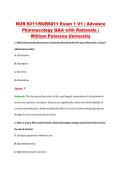 NUR 6011&sol;NUR6011 Exam 1 V1 &vert; Advance &NewLine;Pharmacology Q&A with Rationale &vert; &NewLine;William Paterson University 