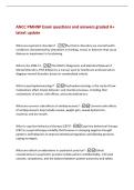 ANCC PMHNP Exam questions and answers graded A&plus;&NewLine;latest update&NewLine;What are psychiatric disorders&quest; -Psychiatric disorders are mental health&NewLine;conditions characterized by alterations in thinking&comma; mood&comma; or behavior that cause&NewLine;distress or impairment in function