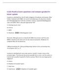 CCDS Practice Exam questions and answers graded A&plus;&NewLine;latest update&NewLine;A patient is admitted from the ED with a diagnosis of weakness and anemia&period; After&NewLine;further treatment with PRBCs&comma; GI consult and endoscopy&comma; the physician includes&NewLine;the following diagnoses in